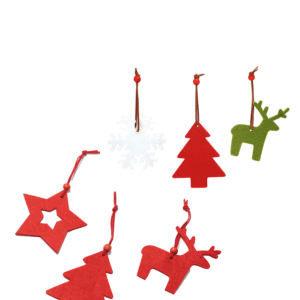 Set de adornos navideños de fieltro Ropizo Home